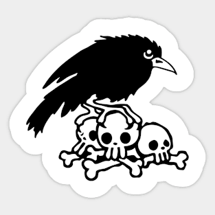 The Raven Skull Sticker